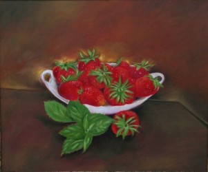 STILLLEBEN MIT ERDBEEREN STILLLEBEN MIT ERDBEEREN